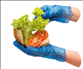 Blue Vinyl Food Handling Gloves