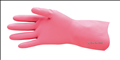 Pink Silver Lined Rubber Gloves